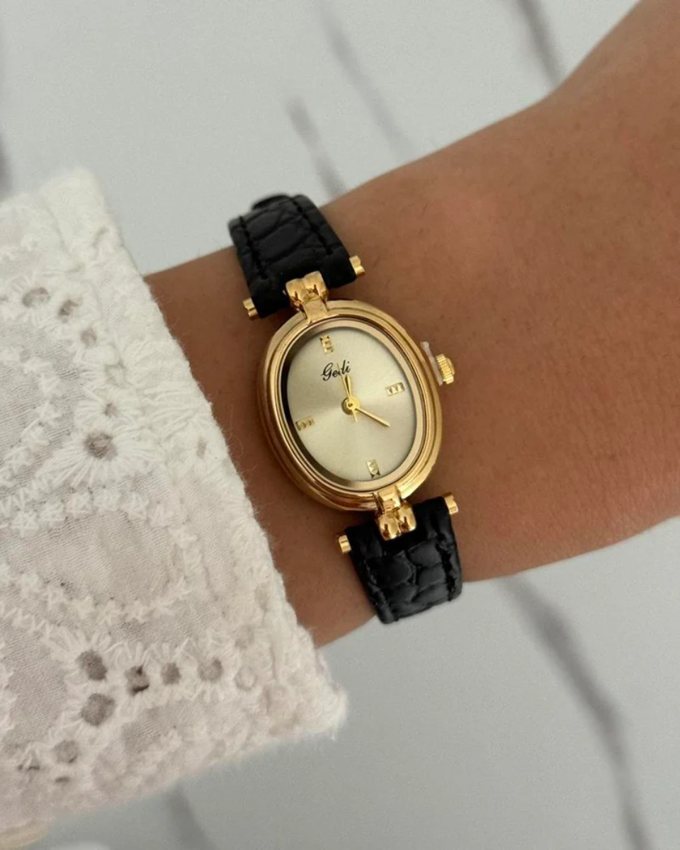 Lunetta – Złocone detale – Zegarek vintage-15216225255749-Róża Kwiatowa