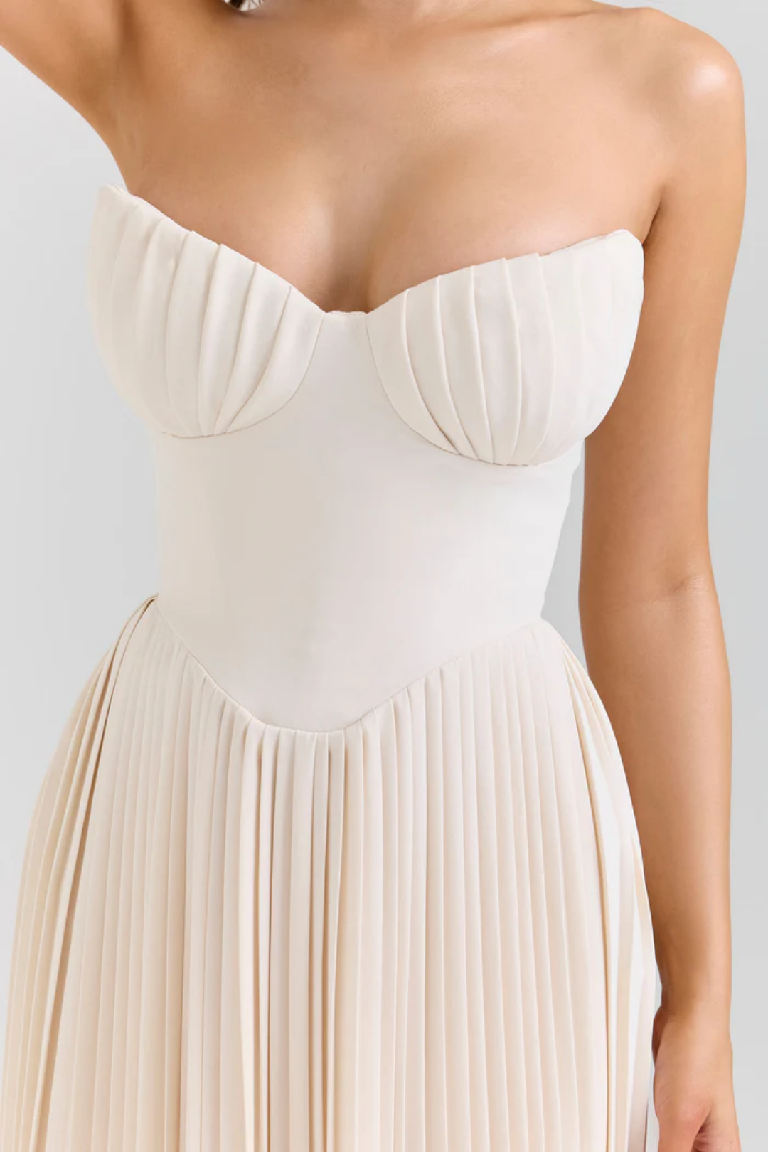 Lynne – Plisowany design – Sukienka maxi-15216451813701-Róża Kwiatowa