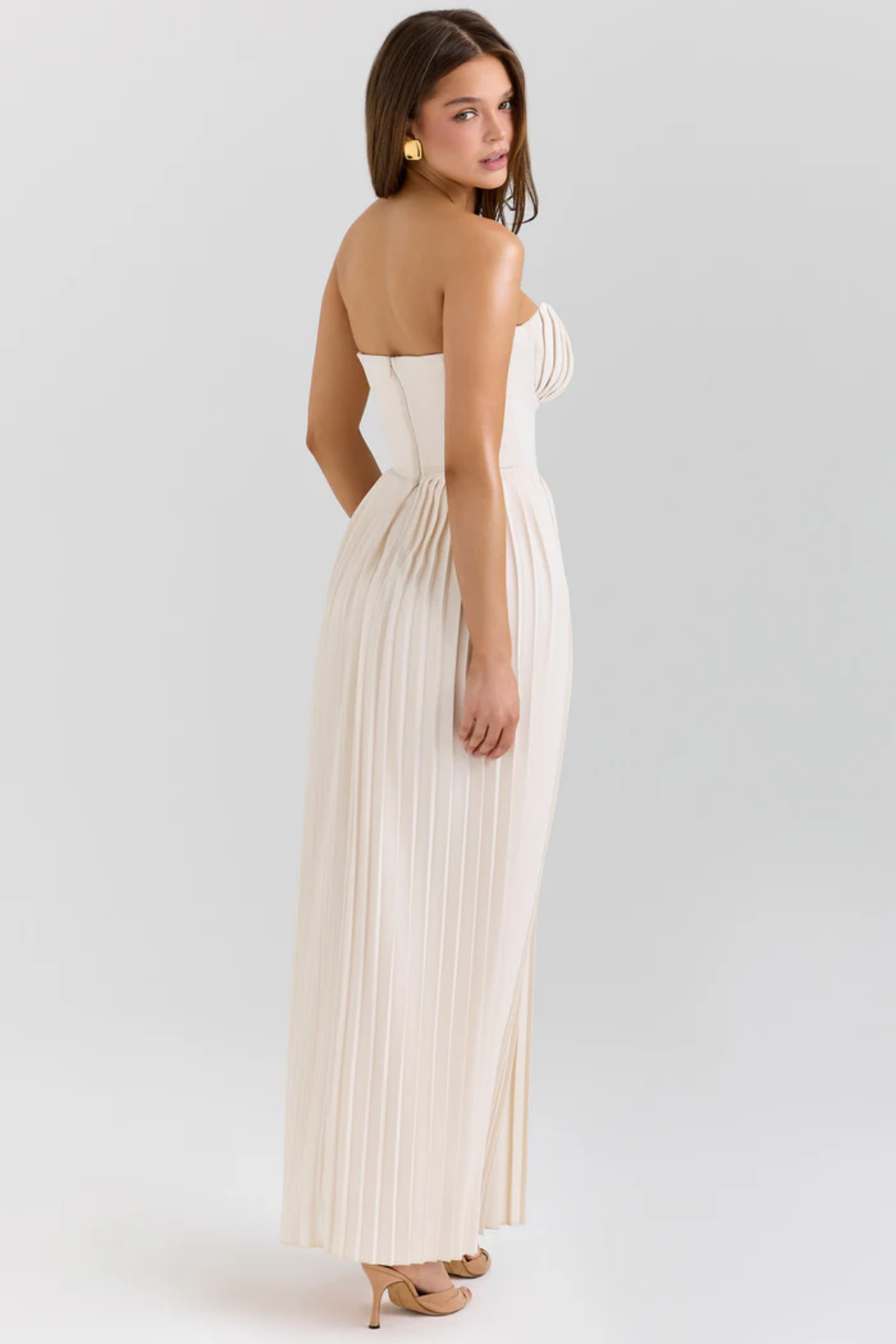 Lynne – Plisowany design – Sukienka maxi-15216451813701-Róża Kwiatowa