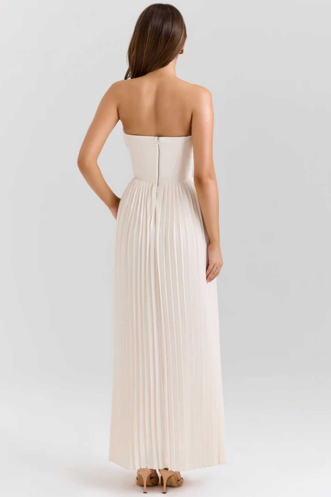 Lynne – Plisowany design – Sukienka maxi-15216451813701-Róża Kwiatowa