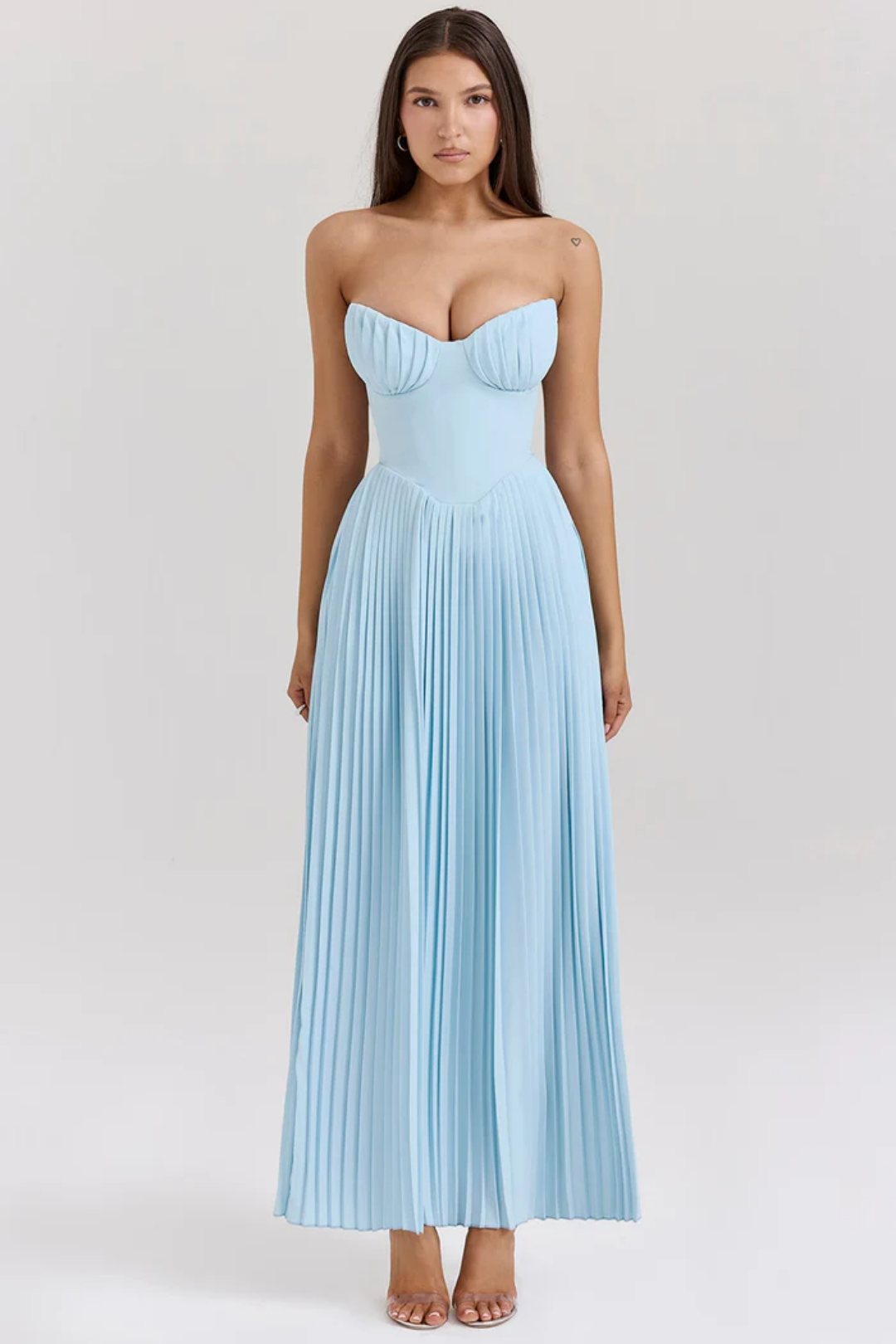 Lynne – Plisowany design – Sukienka maxi-15216451813701-Róża Kwiatowa