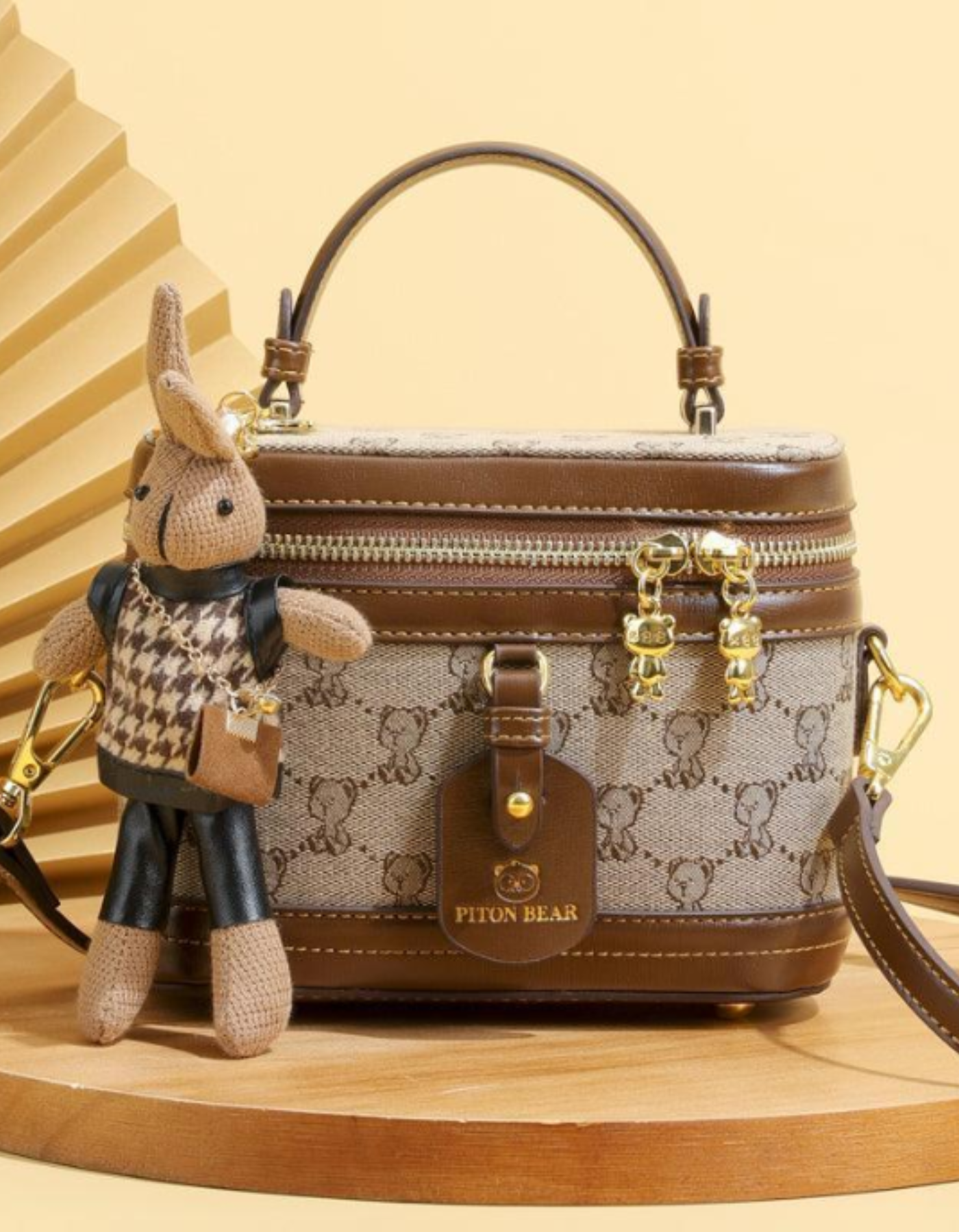 Maronette – Ozdobna zawieszka w kształcie króliczka – Torba na ramię-15216455614789-Róża Kwiatowa