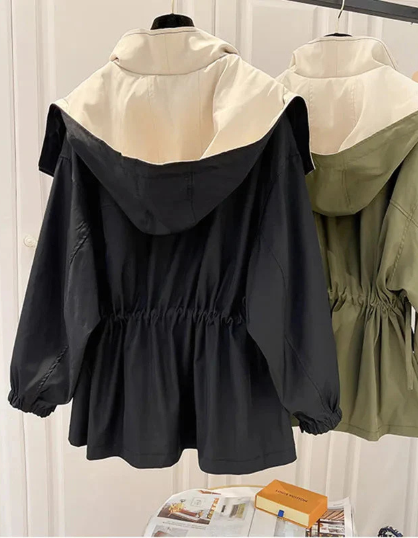 Melissa – Blok kolorów – Kurtka oversize-15266520891717-Róża Kwiatowa
