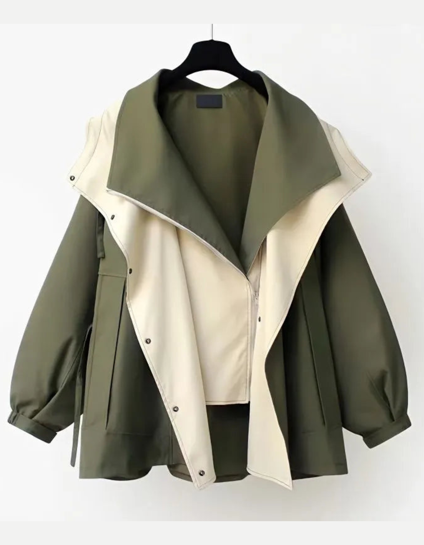Melissa – Blok kolorów – Kurtka oversize-15266520891717-Róża Kwiatowa