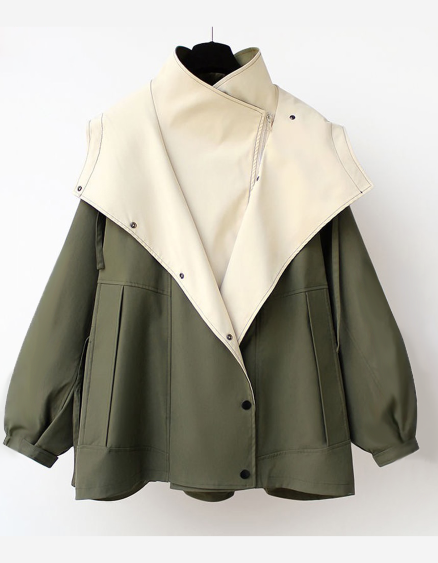 Melissa – Blok kolorów – Kurtka oversize-15266520891717-Róża Kwiatowa