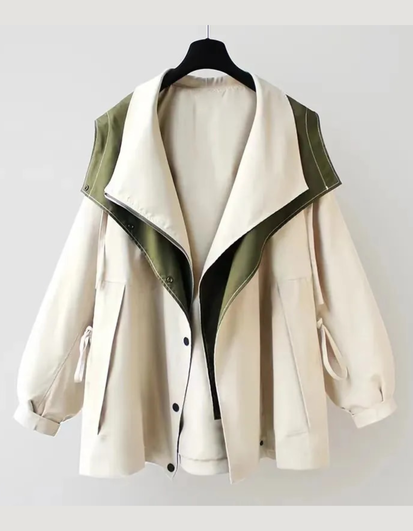 Melissa – Blok kolorów – Kurtka oversize-15266520891717-Róża Kwiatowa