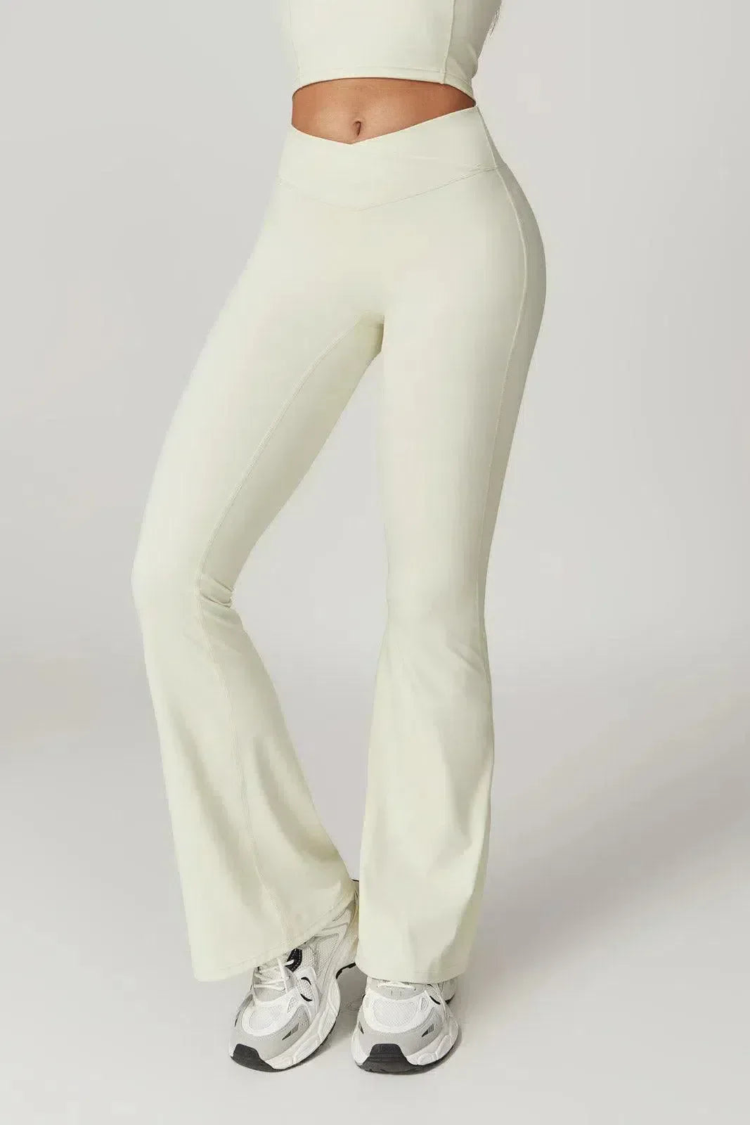 Mila – Wysoki stan – Legginsy rozkloszowane do ćwiczeń na siłowni-15216378675525-Róża Kwiatowa