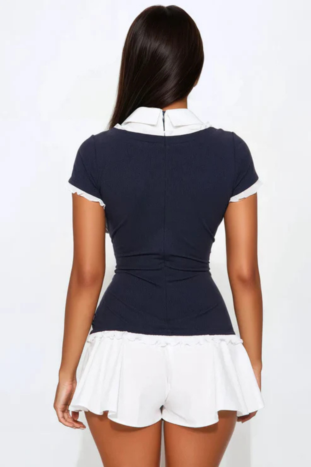 Nadine – Preppy urok – Plisowana sukienka-15216455975237-Róża Kwiatowa