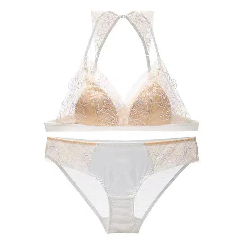 Oriana – Koronkowy halter – Zestaw bielizny-15216272048453-Róża Kwiatowa