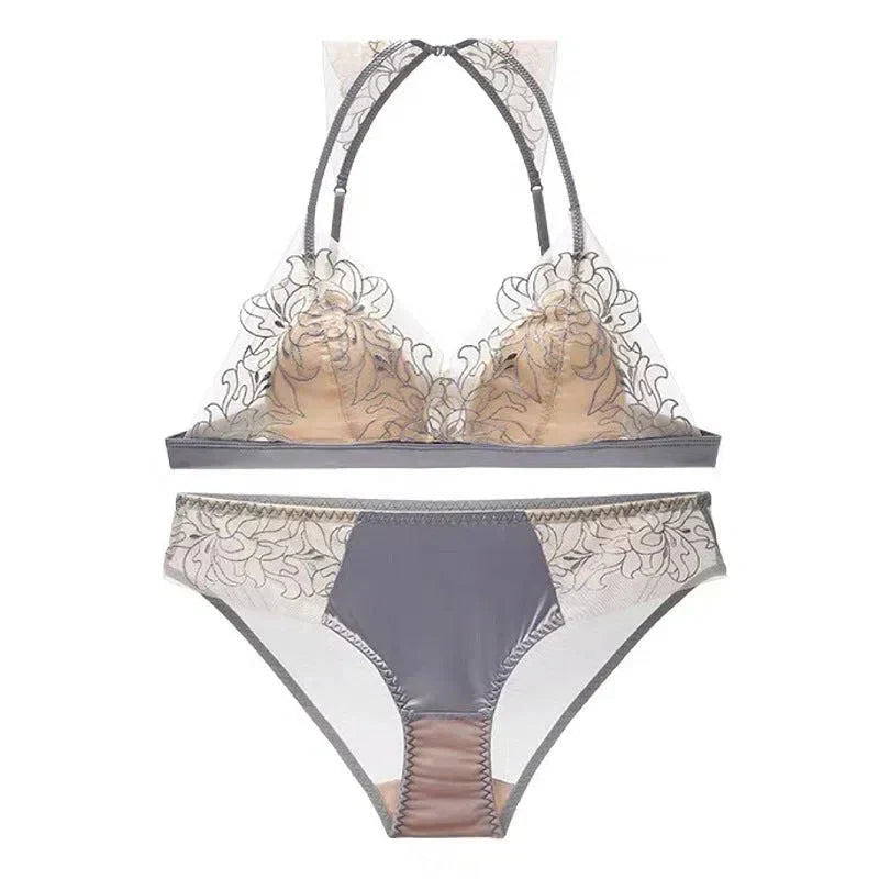 Oriana – Koronkowy halter – Zestaw bielizny-15216272048453-Róża Kwiatowa