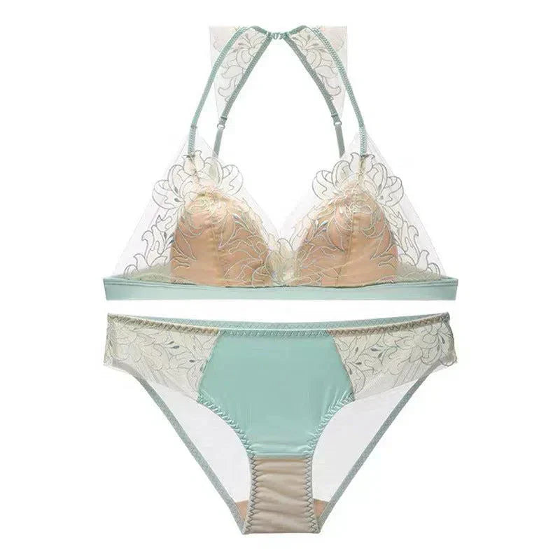Oriana – Koronkowy halter – Zestaw bielizny-15216272048453-Róża Kwiatowa
