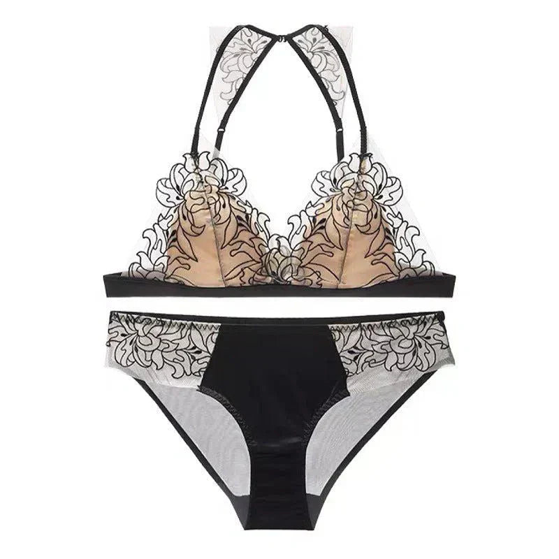 Oriana – Koronkowy halter – Zestaw bielizny-15216272048453-Róża Kwiatowa