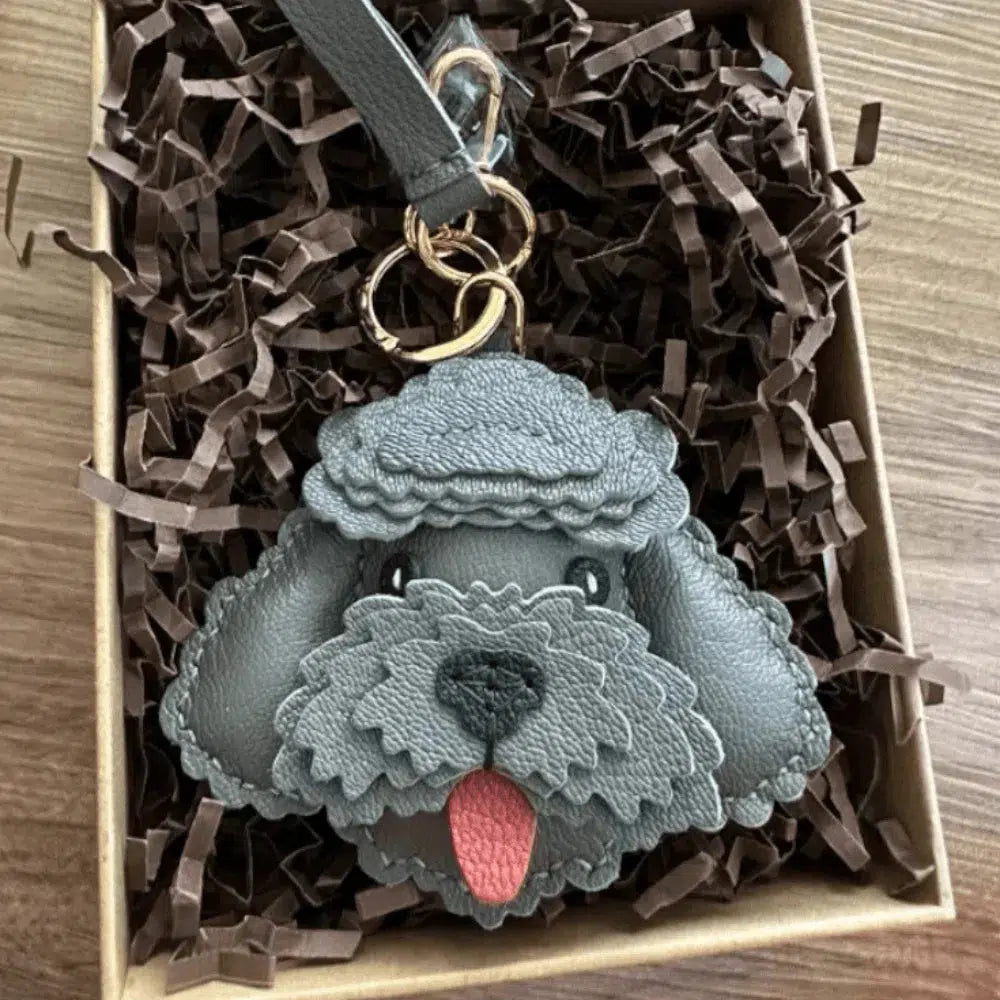 Poodle – Elegancki wzór pudla – Zawieszka do torby-15216244818245-Róża Kwiatowa