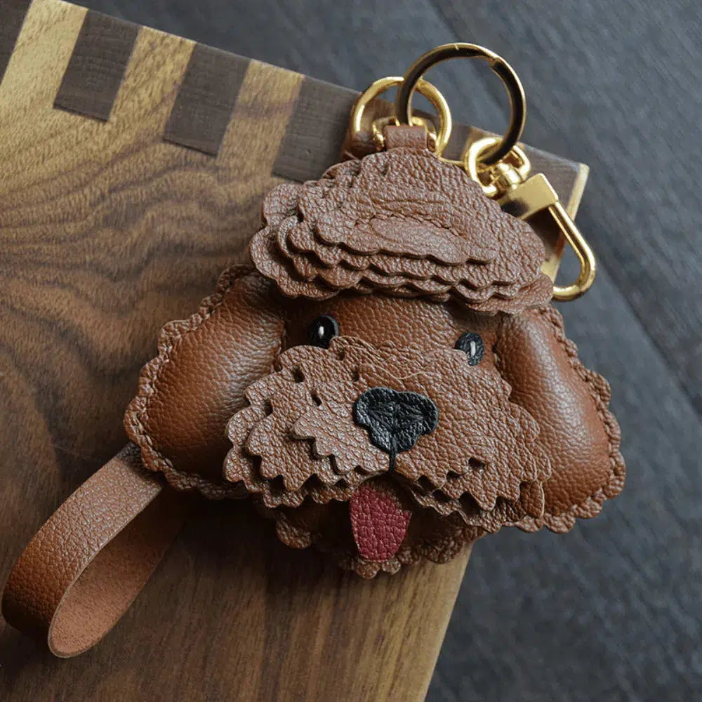 Poodle – Elegancki wzór pudla – Zawieszka do torby-15216244818245-Róża Kwiatowa
