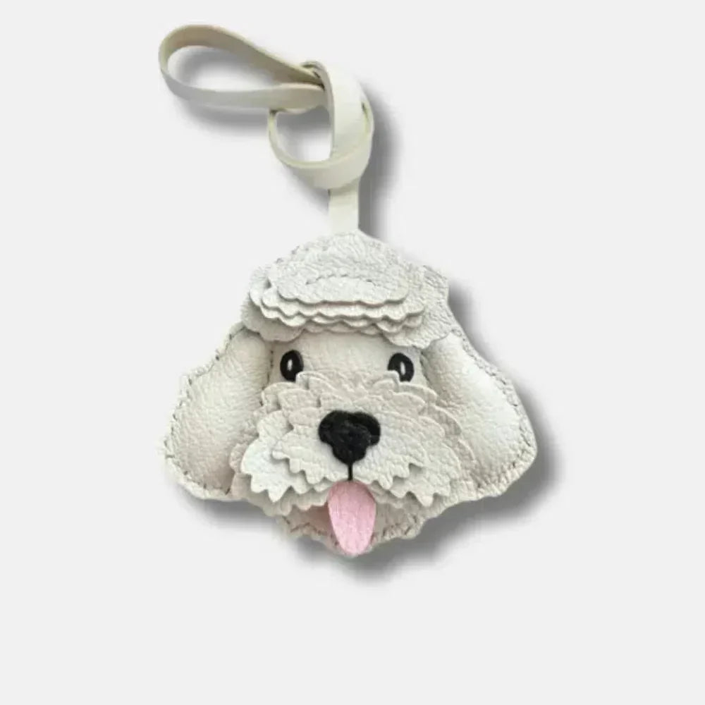 Poodle – Elegancki wzór pudla – Zawieszka do torby-15216244818245-Róża Kwiatowa