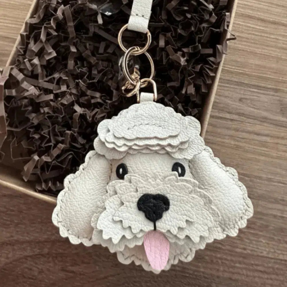Poodle – Elegancki wzór pudla – Zawieszka do torby-15216244818245-Róża Kwiatowa