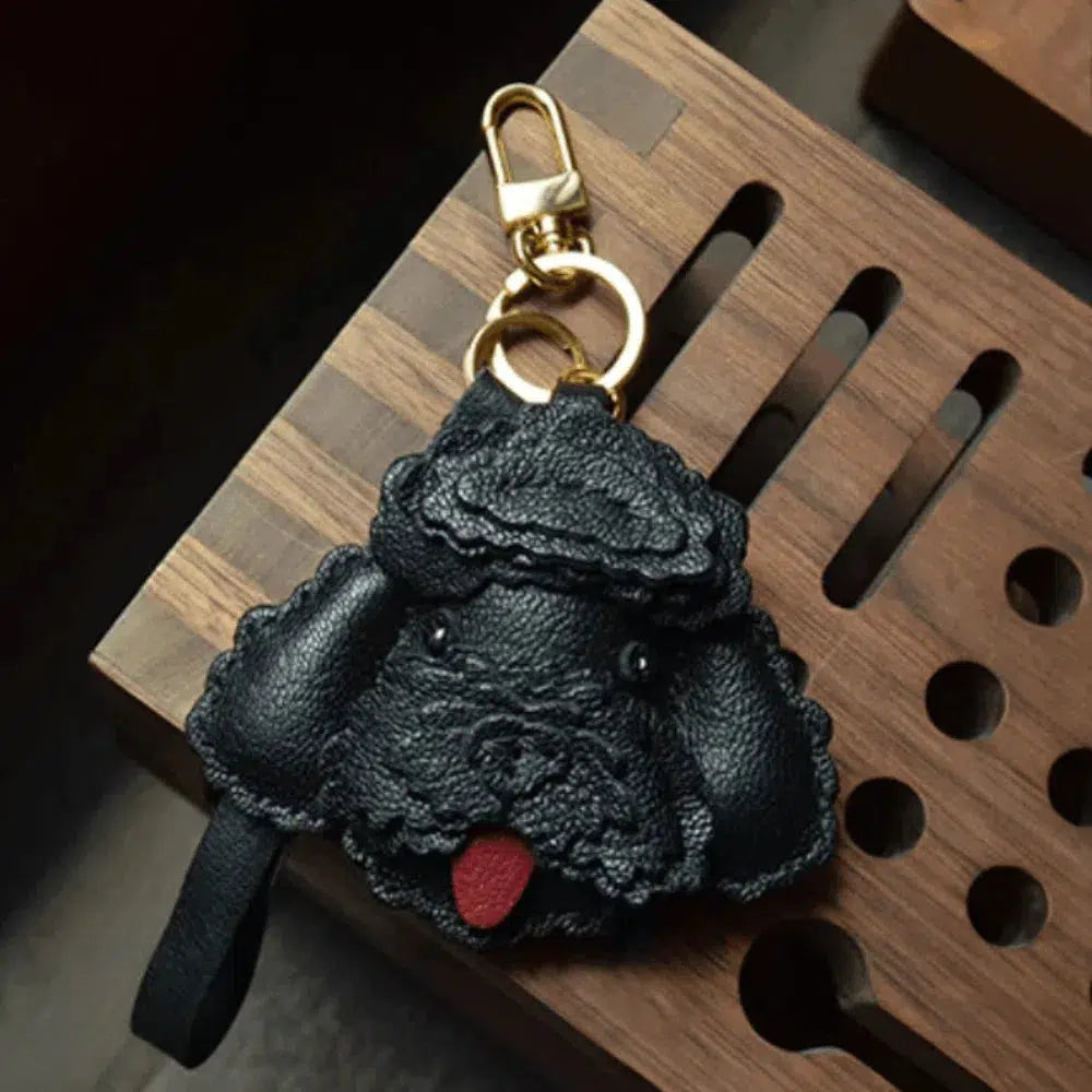 Poodle – Elegancki wzór pudla – Zawieszka do torby-15216244818245-Róża Kwiatowa