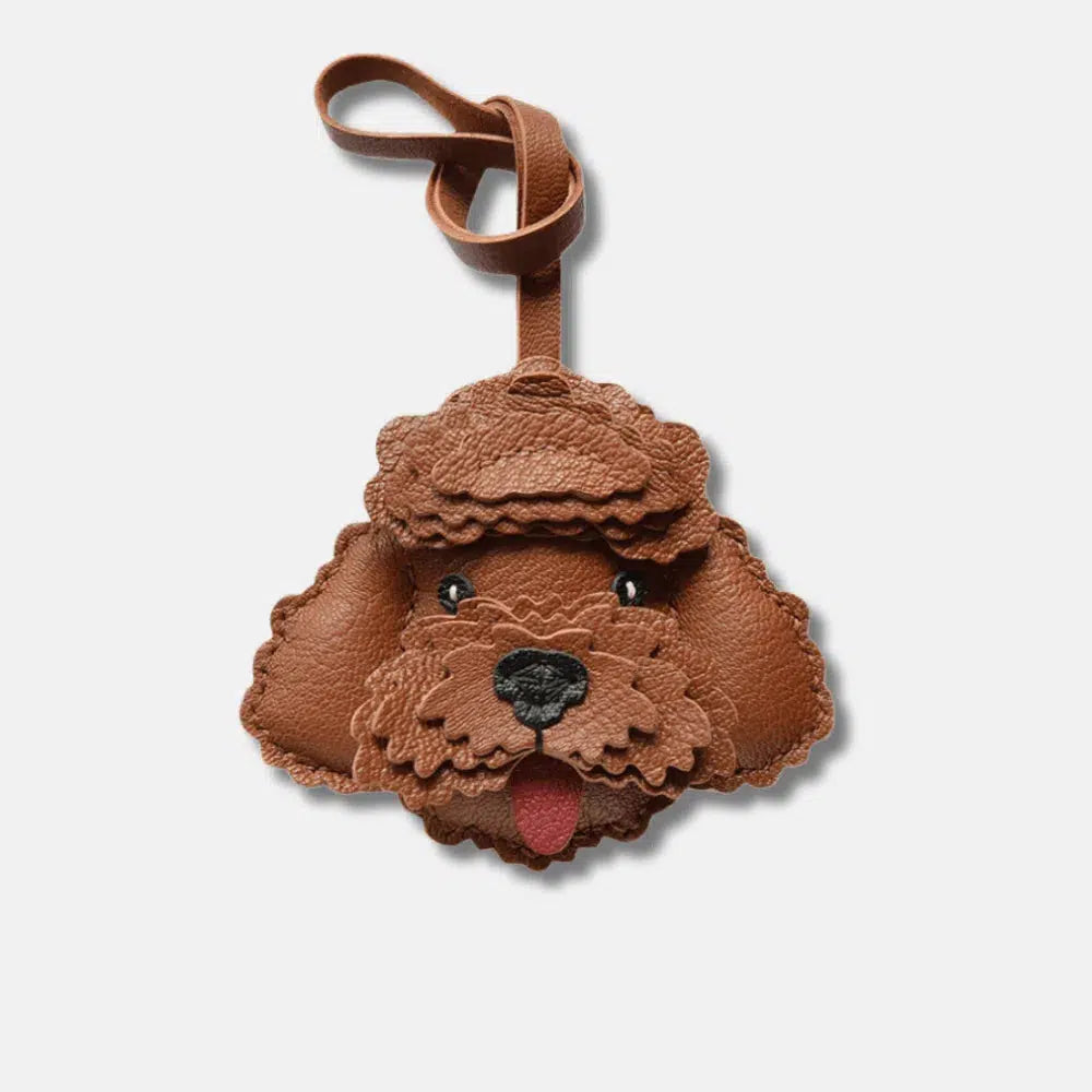 Poodle – Elegancki wzór pudla – Zawieszka do torby-15216244818245-Róża Kwiatowa