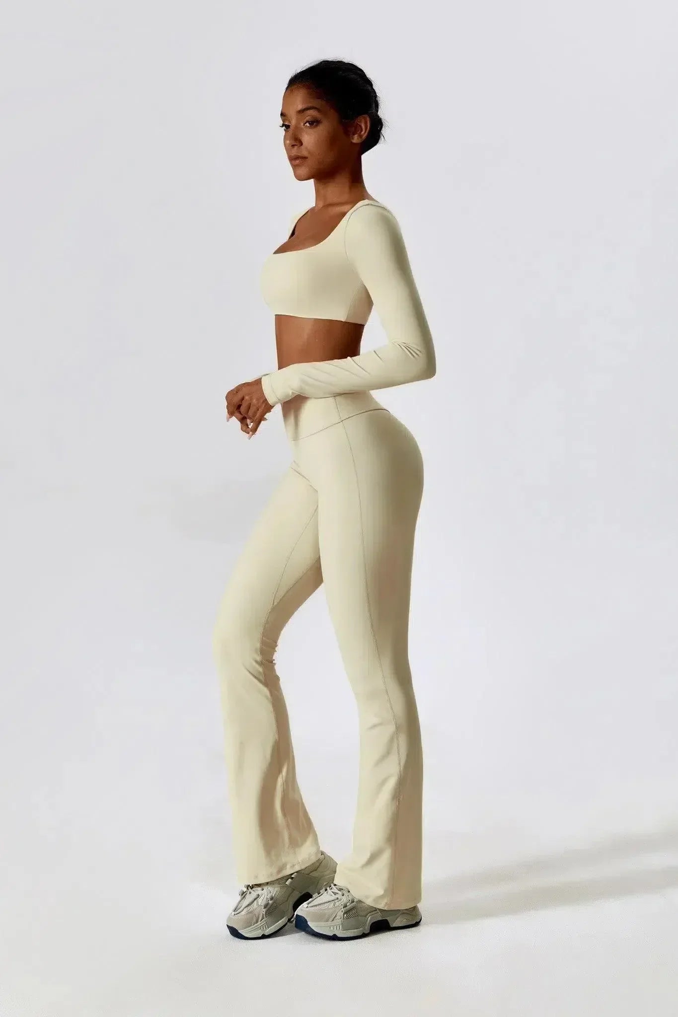Priya – Wysoki stan – Rozkloszowane legginsy-15216381722949-Róża Kwiatowa