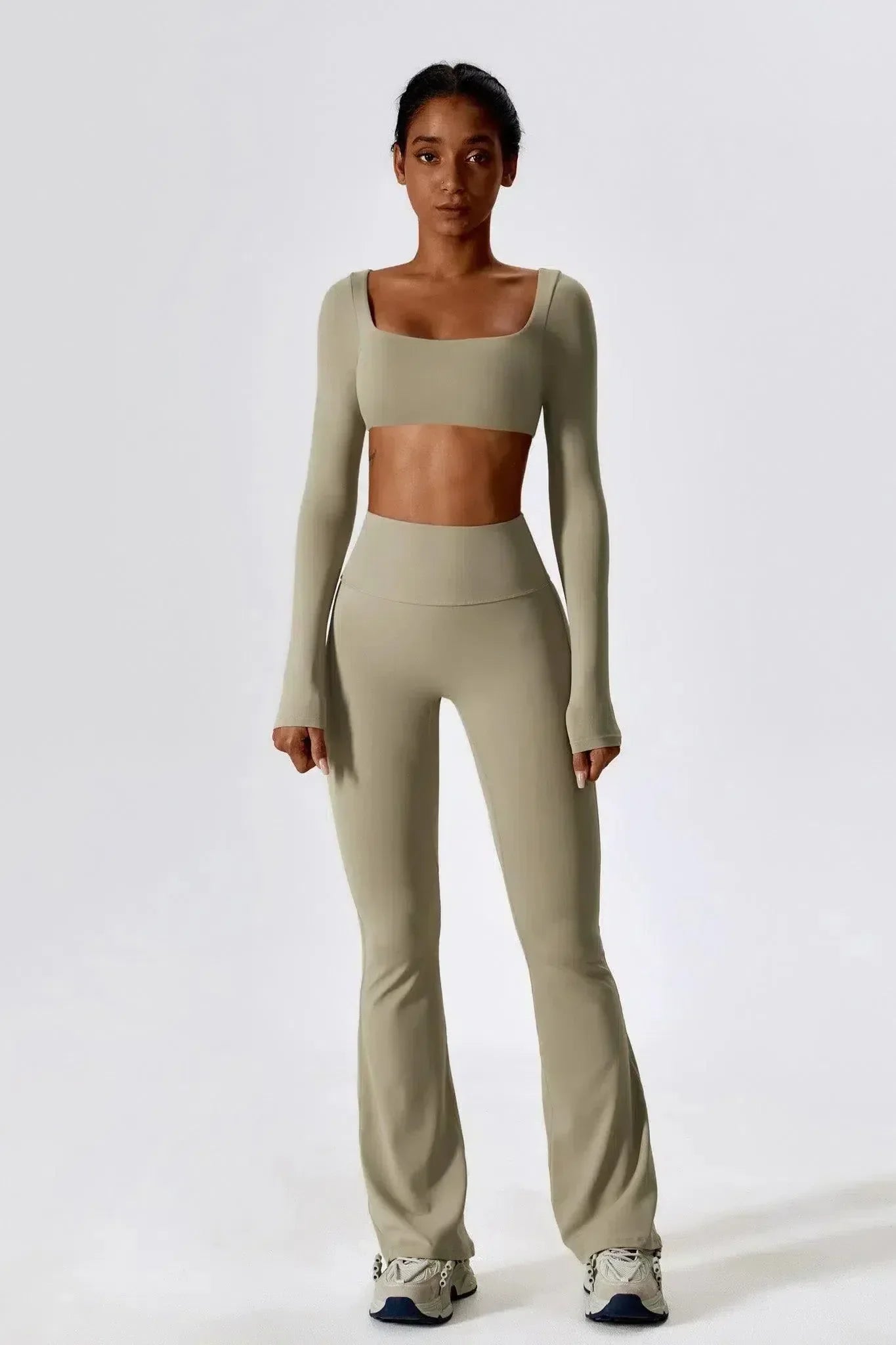 Priya – Wysoki stan – Rozkloszowane legginsy-15216381722949-Róża Kwiatowa