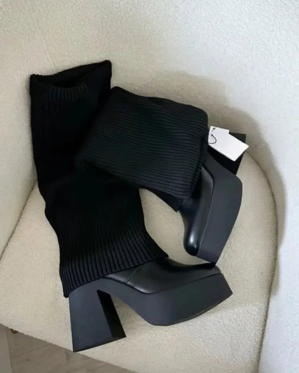 Raffaella – Gruba podeszwa – Odważne buty na platformie-15216248947013-Róża Kwiatowa