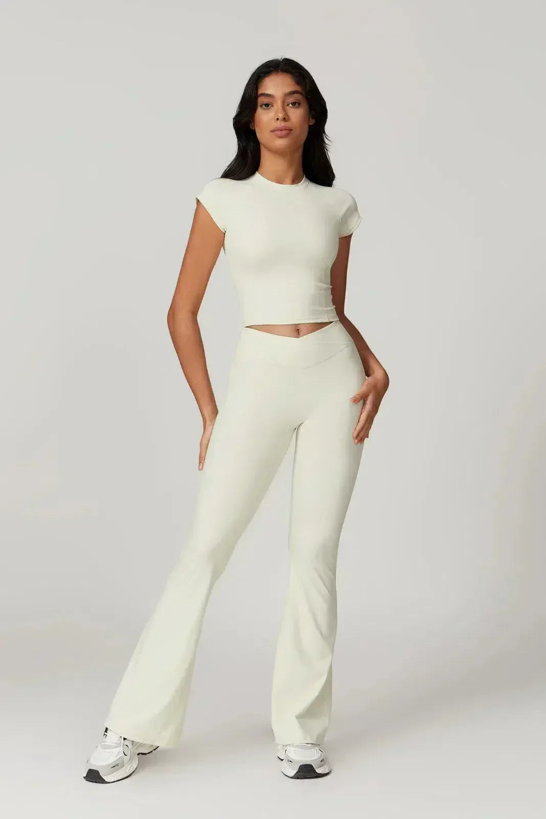 Regina – Krótki top – Zestaw top i legginsy-15216288203077-Róża Kwiatowa