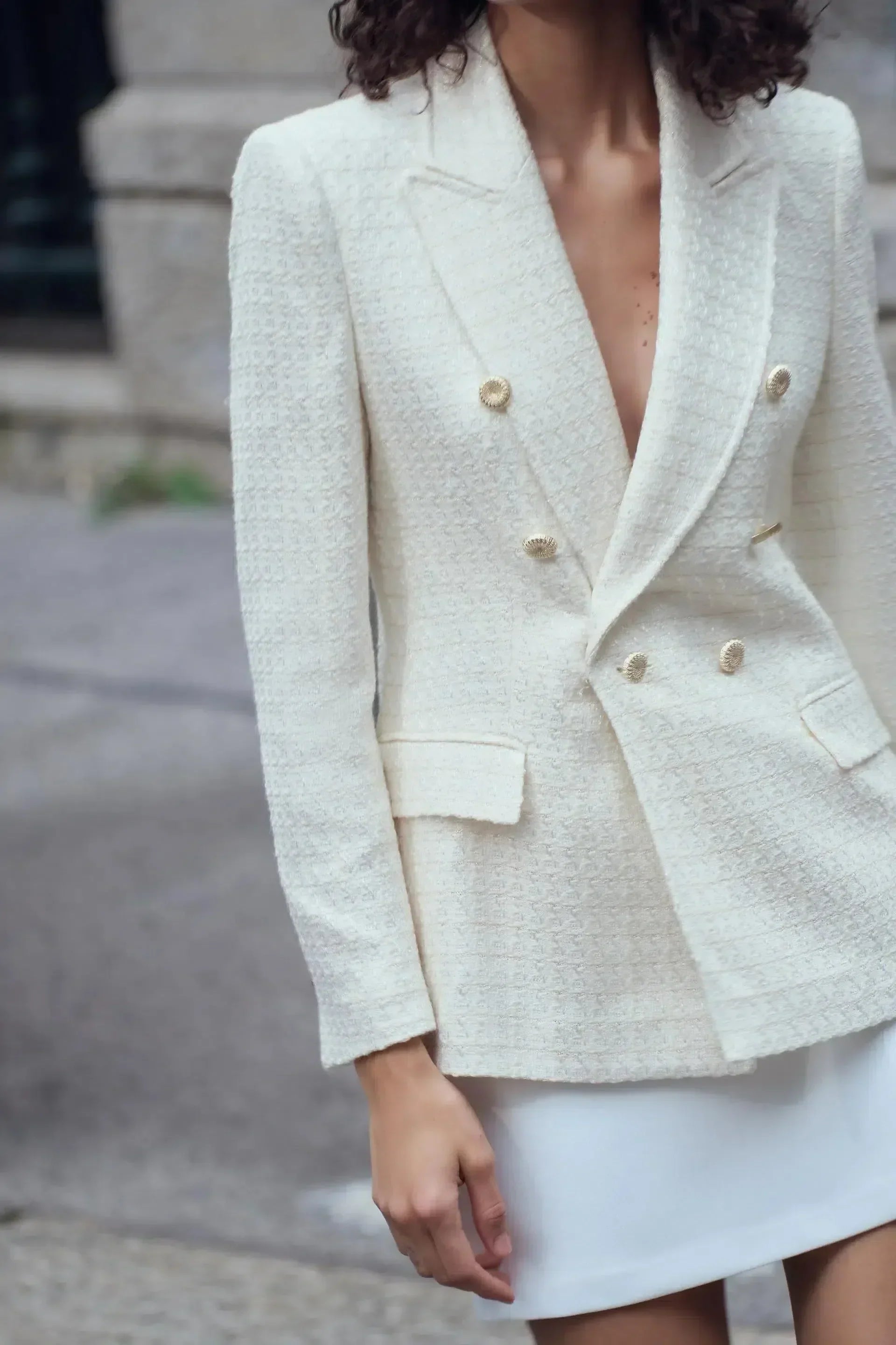 Renelle – Francuski tweed – Marynarka-15216349905221-Róża Kwiatowa