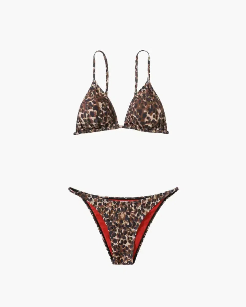 Rivora – Regulowane ramiączka – Zestaw bikini w panterkę-15216318153029-Róża Kwiatowa