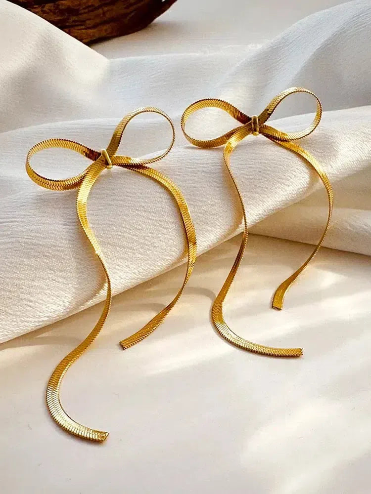 Sabella – Akcenty kokardy – Kolczyki z łańcuszkiem typu snake-15216215032133-Róża Kwiatowa