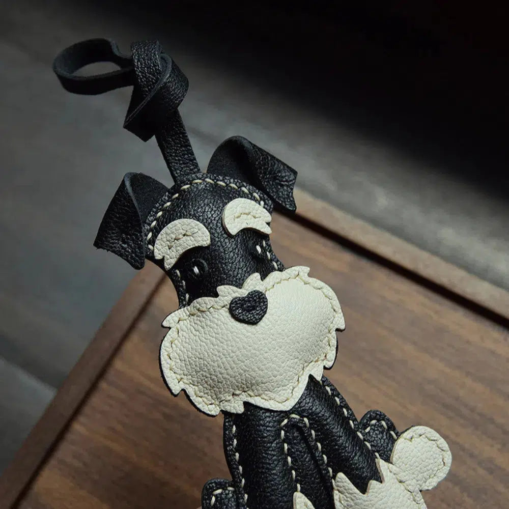Schnauzer – Uroczy wzór – Zawieszka do torebki-15216248029509-Róża Kwiatowa