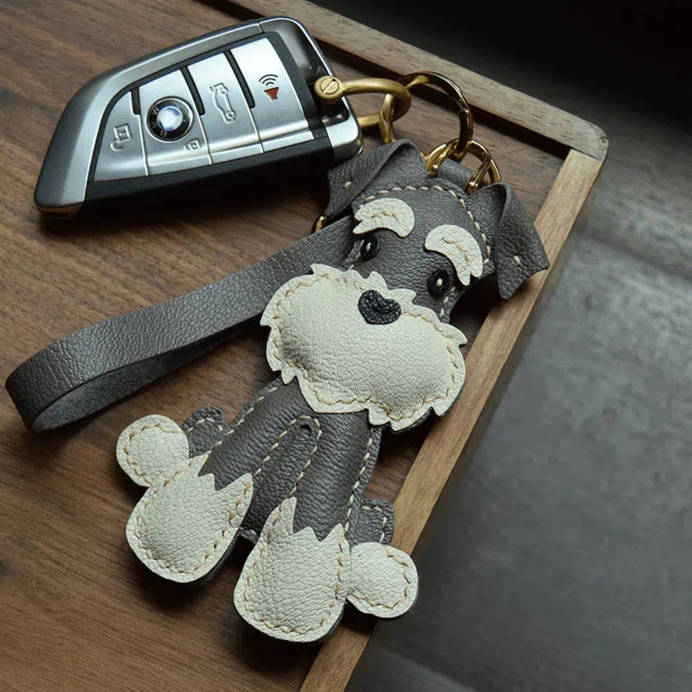 Schnauzer – Uroczy wzór – Zawieszka do torebki-15216248029509-Róża Kwiatowa