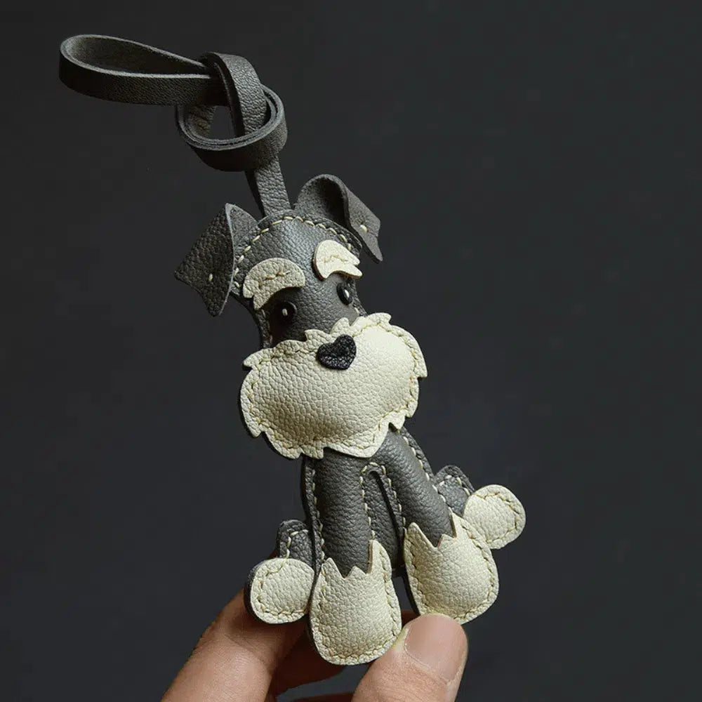 Schnauzer – Uroczy wzór – Zawieszka do torebki-15216248029509-Róża Kwiatowa