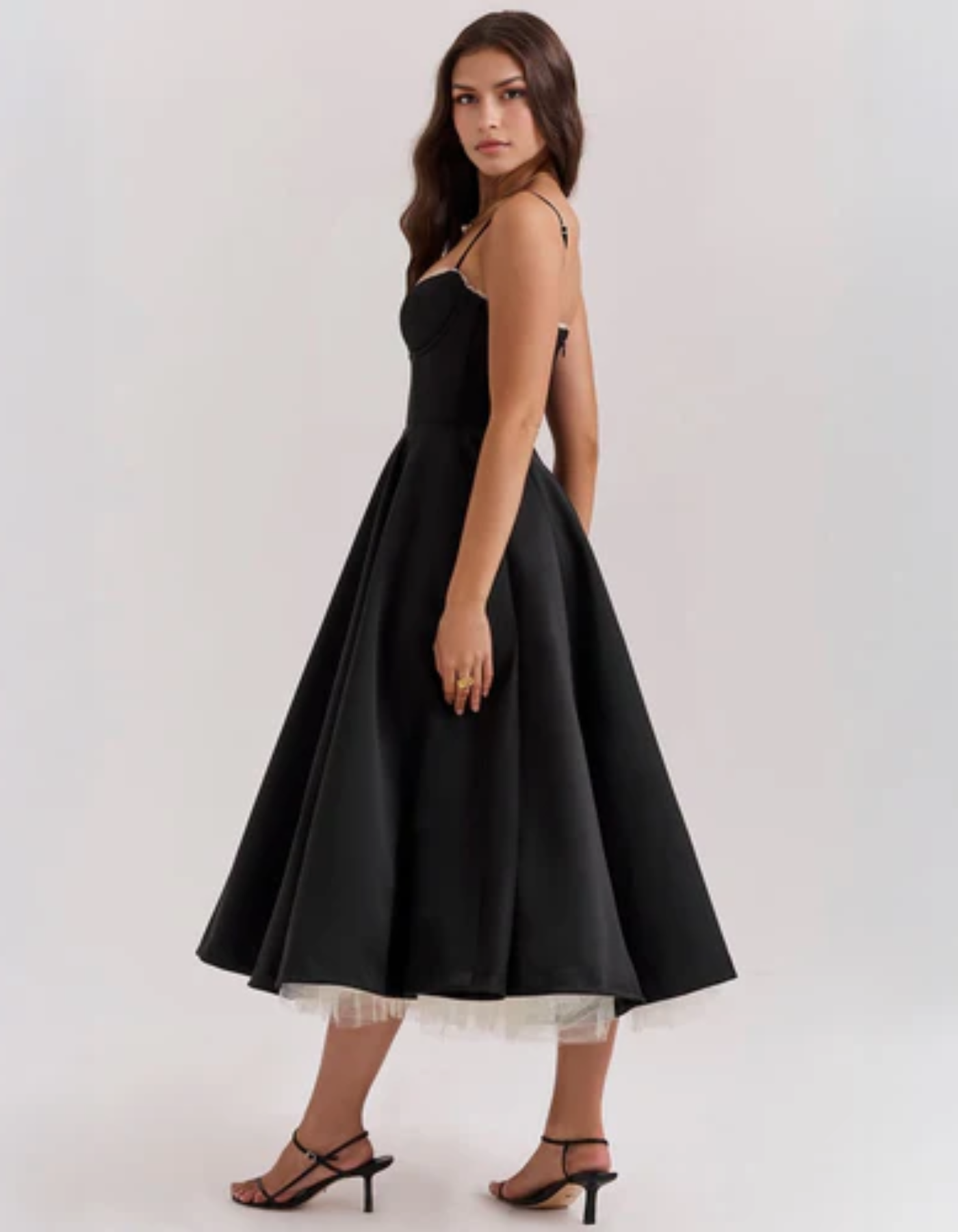 Seraphine – Vintage urok – Sukienka midi-15216393257285-Róża Kwiatowa