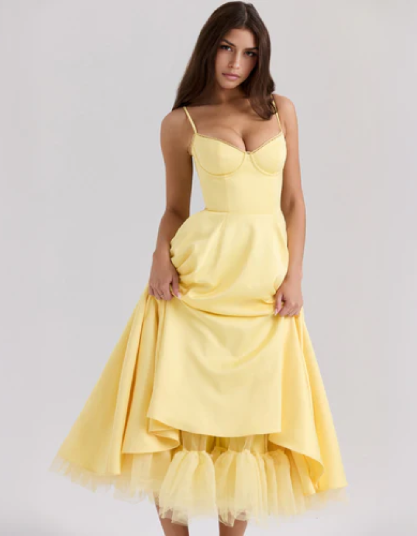 Seraphine – Vintage urok – Sukienka midi-15216393257285-Róża Kwiatowa