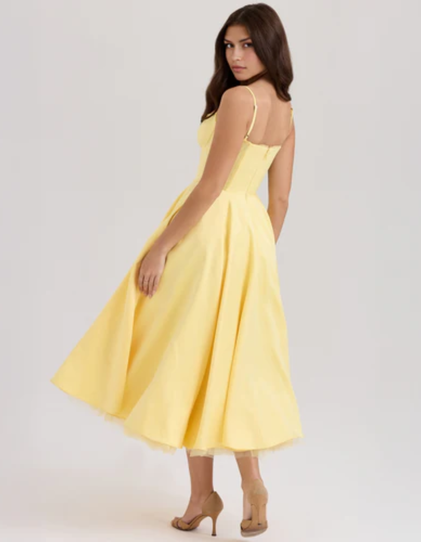 Seraphine – Vintage urok – Sukienka midi-15216393257285-Róża Kwiatowa