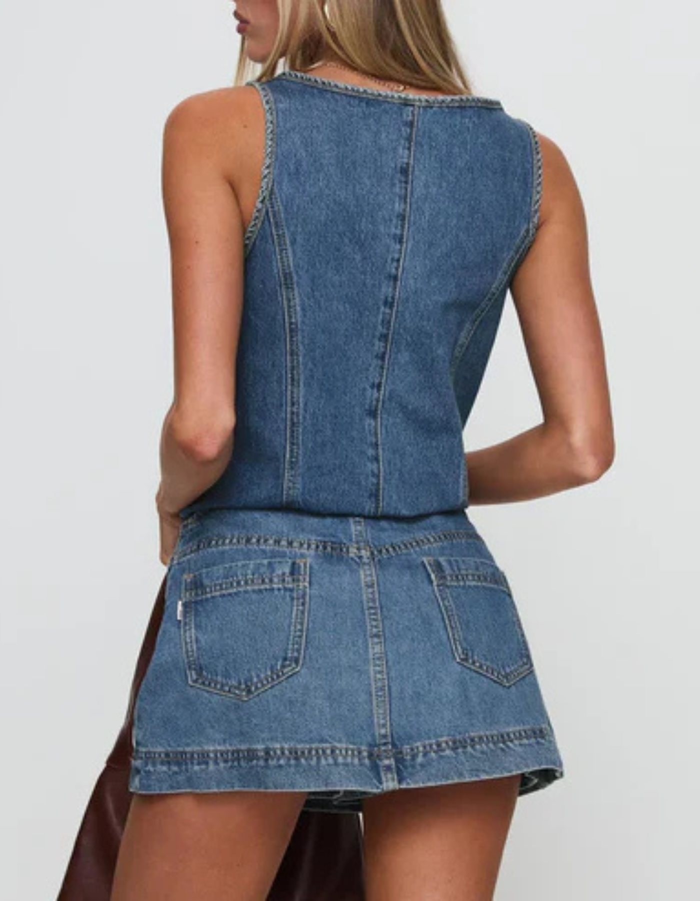 Serena – Casual chic – Zestaw z dżinsowym topem i spódnicą-15216455909701-Róża Kwiatowa