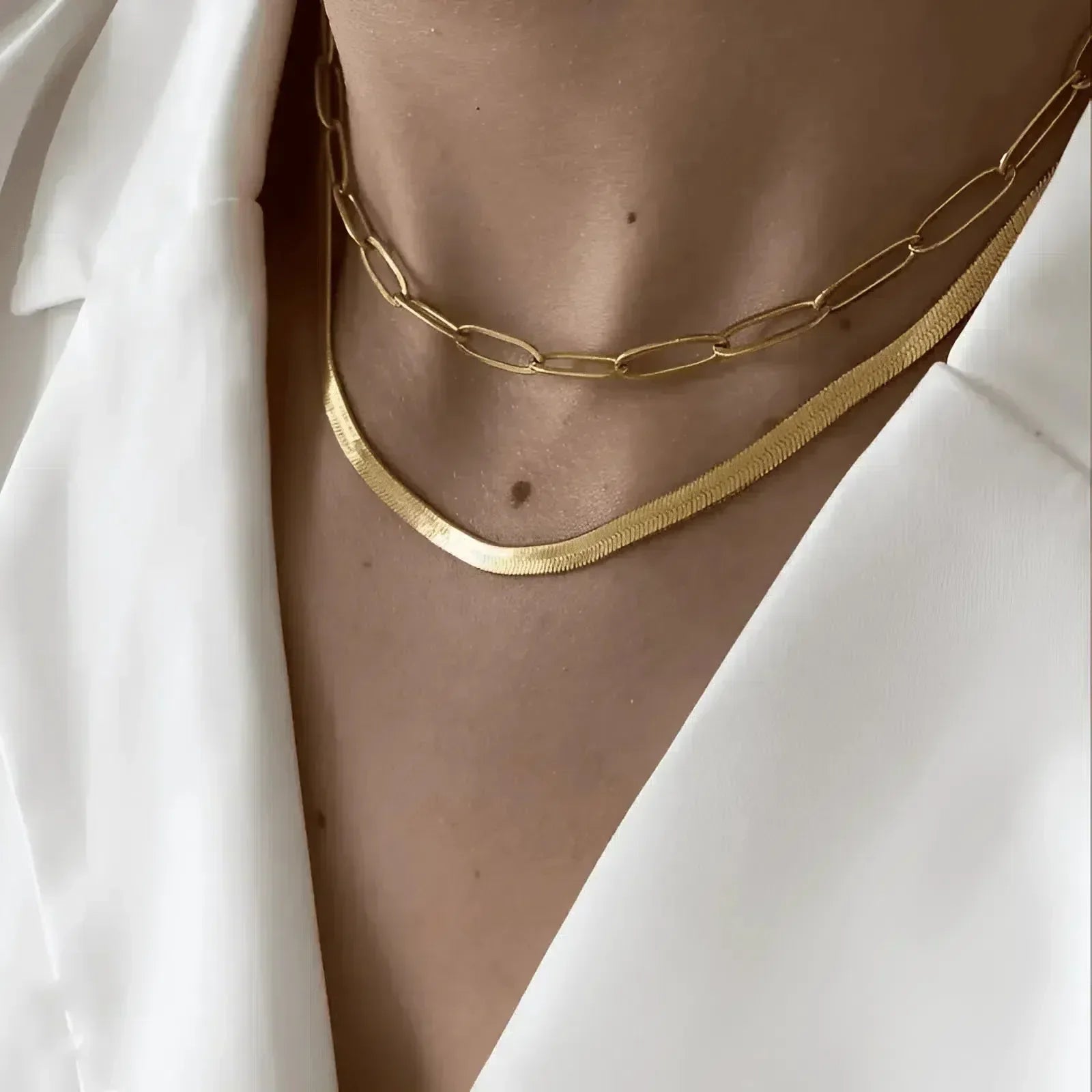 Serpentia – Naszyjnik w stylu snake-chain – Naszyjnik-15216218177861-Róża Kwiatowa