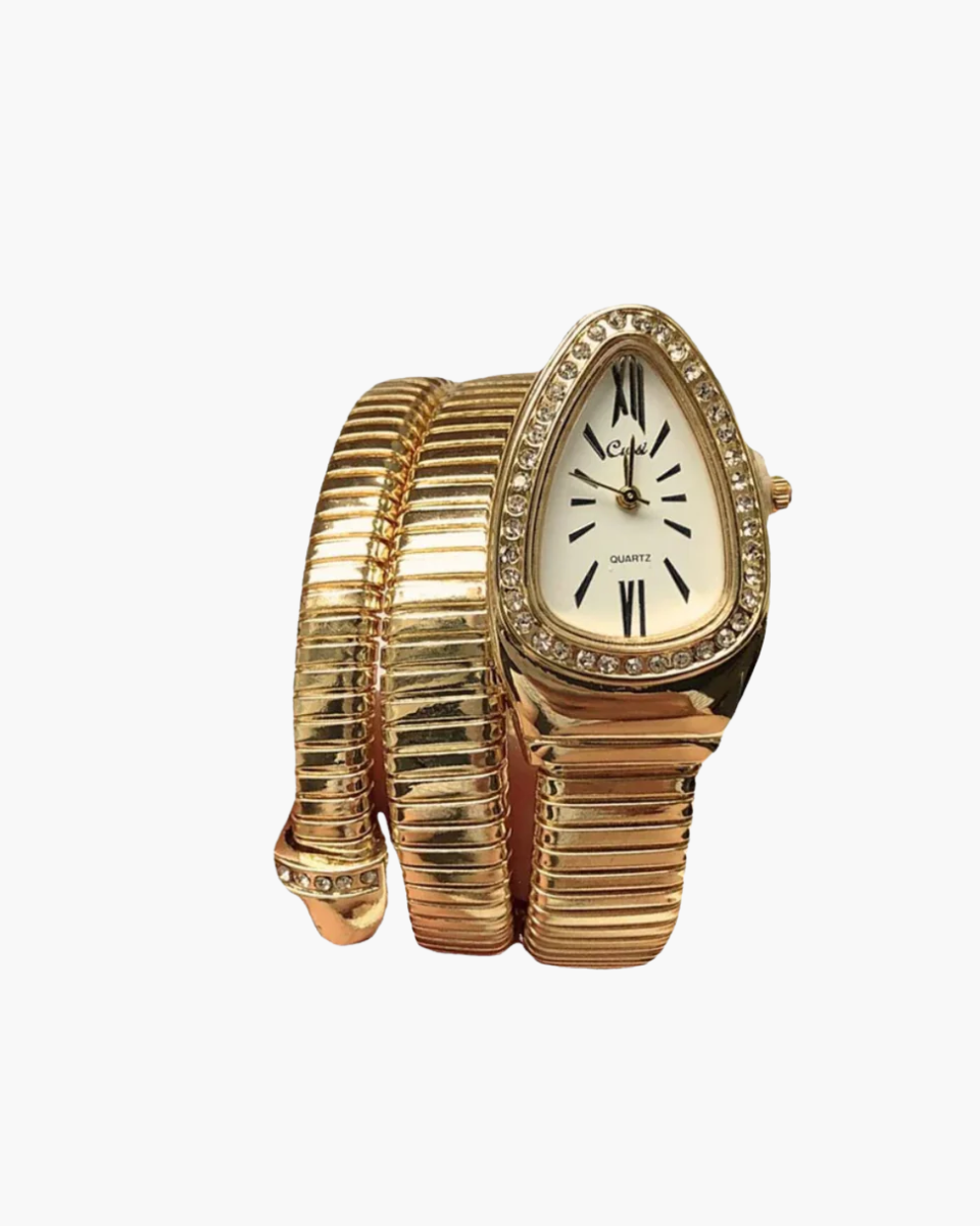 Serpentina Luxe – Styl oplatający – Zegarek bransoletka-15216231612741-Róża Kwiatowa