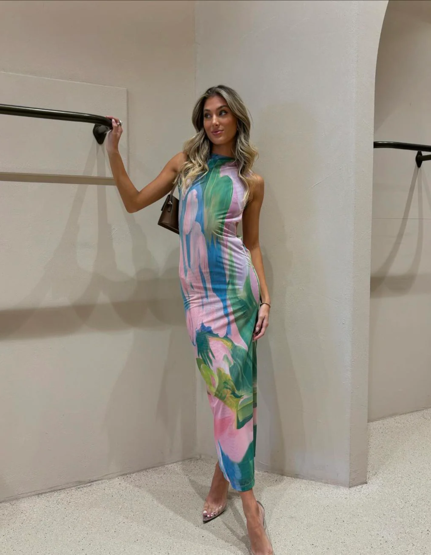 Sienna – Odważny design w blokach kolorystycznych – Sukienka maxi-15216446701893-Róża Kwiatowa
