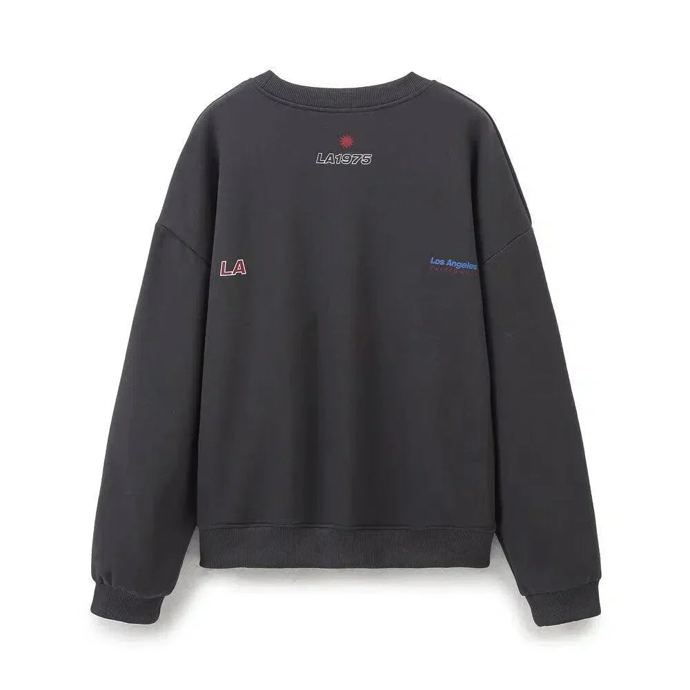 Soleil – Bluza z okrągłym dekoltem i spodnie typu jogger – Zestaw domowy Los Angeles-15216282566981-Róża Kwiatowa