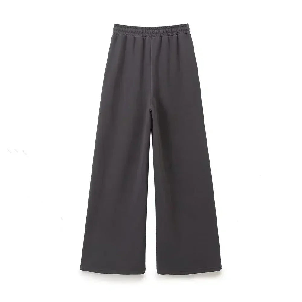 Soleil – Bluza z okrągłym dekoltem i spodnie typu jogger – Zestaw domowy Los Angeles-15216282566981-Róża Kwiatowa