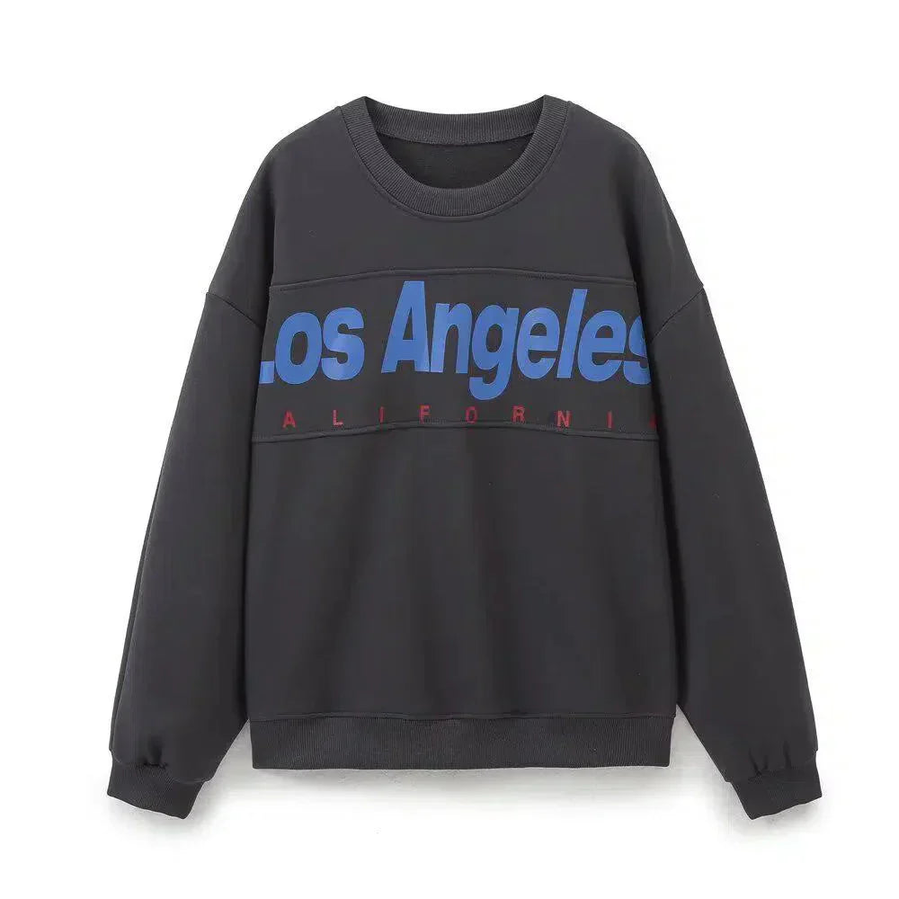 Soleil – Bluza z okrągłym dekoltem i spodnie typu jogger – Zestaw domowy Los Angeles-15216282566981-Róża Kwiatowa