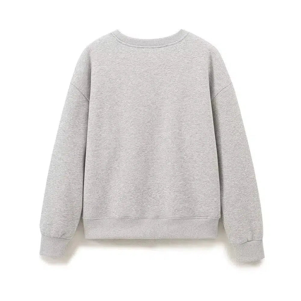 Thalassa – Bluza z okrągłym dekoltem i spodnie typu jogger – Zestaw domowy NYC-15216282272069-Róża Kwiatowa