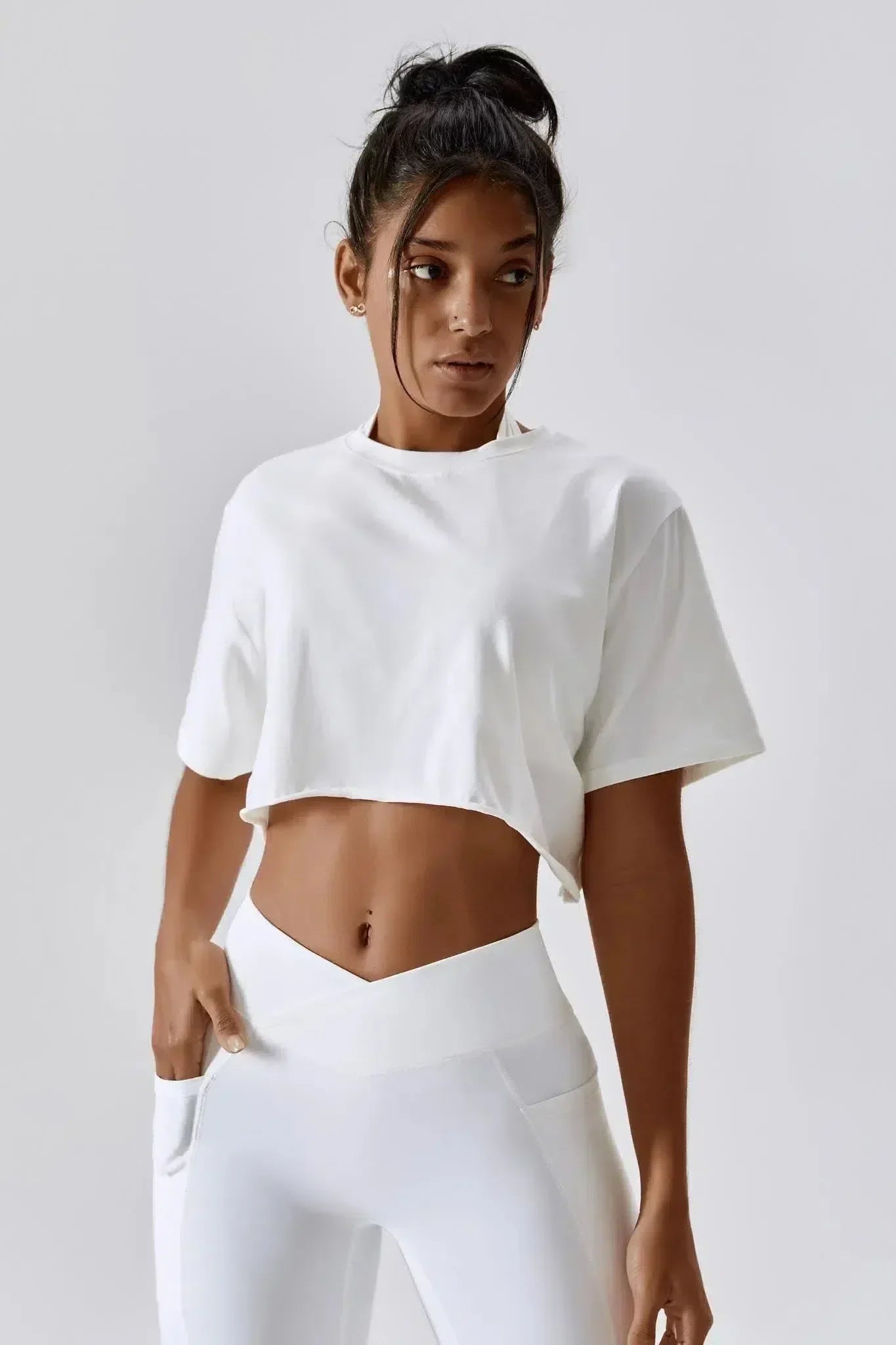Tove – Krótki t-shirt – Zestaw 3-częściowy-15216253403461-Róża Kwiatowa