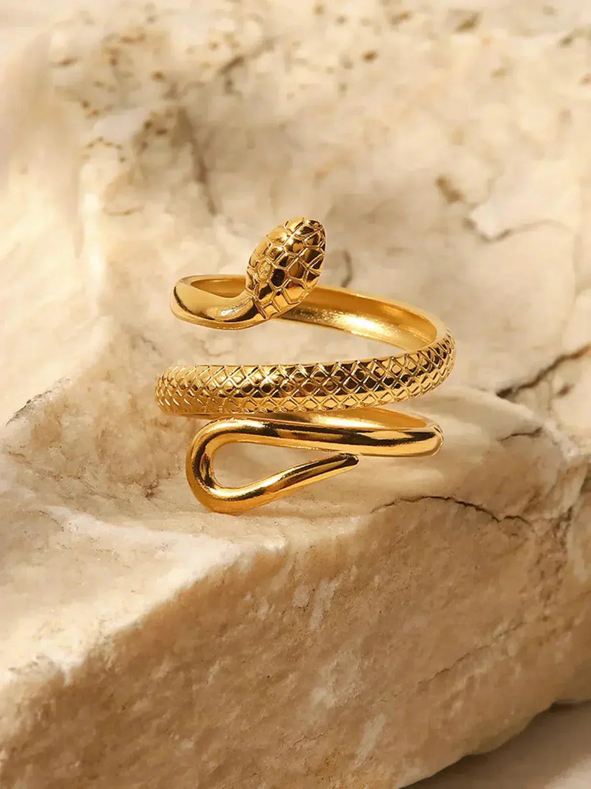 Vipera – Design typu statement – Pierścionek ze stali tytanowej-15216212148549-Róża Kwiatowa