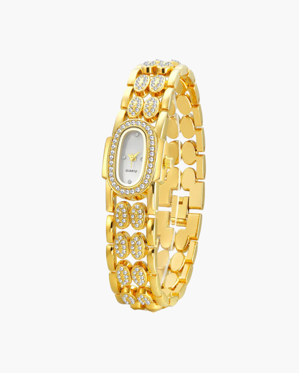Vittoria Élégance – Bogaty design z kryształami – Zegarek bransoletka-15216231481669-Róża Kwiatowa