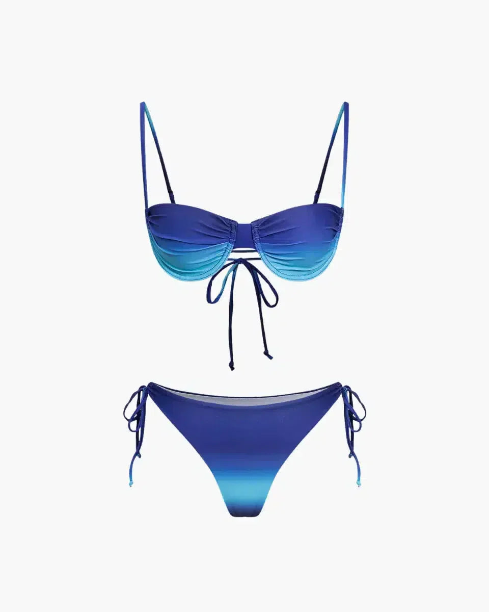Zonara – Żywy gradient – Zestaw bikini Ombre-15216251142469-Róża Kwiatowa